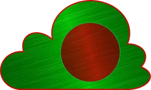 Bangladesh Flag Representation Art PNG Image