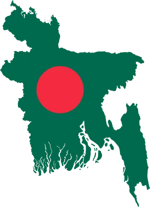 Bangladesh Map Silhouette PNG Image