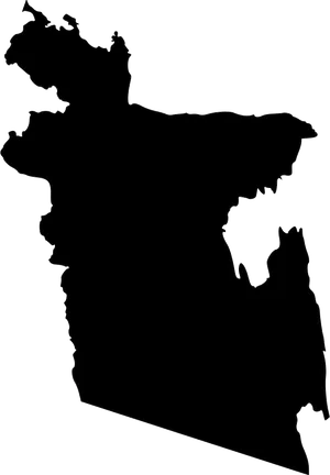 Bangladesh Map Silhouette PNG Image