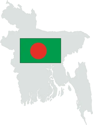 Bangladesh Mapand Flag PNG Image