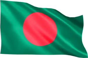 Bangladesh National Flag Waving PNG Image