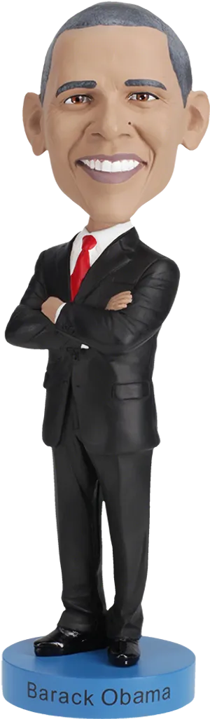 Barack Obama Bobblehead Figure PNG Image