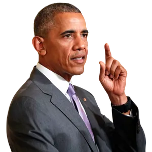 Barack Obama Gesture Speaking PNG Image