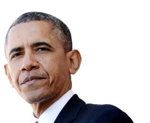 Barack Obama Portrait PNG Image