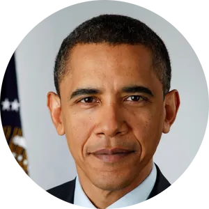 Barack Obama Portrait PNG Image