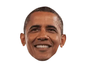 Barack Obama Smiling Portrait PNG Image