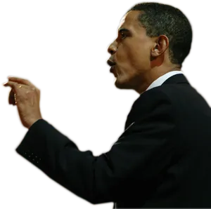 Barack Obama Speaking Gesture PNG Image