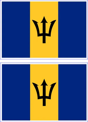 Barbados Flag Design PNG Image