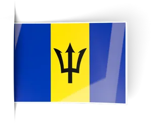 Barbados Flag Waving PNG Image