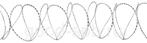 Barbed Wire Looped Security Barrier PNG Image