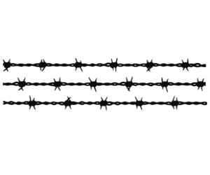 Barbed Wire Silhouette PNG Image