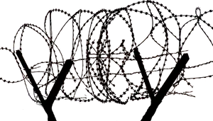 Barbed Wire Silhouette PNG Image