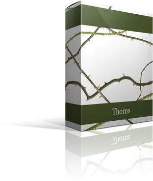 Barbed Wire Thorns Product Box Design PNG Image