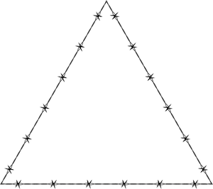 Barbed Wire Triangle Formation PNG Image