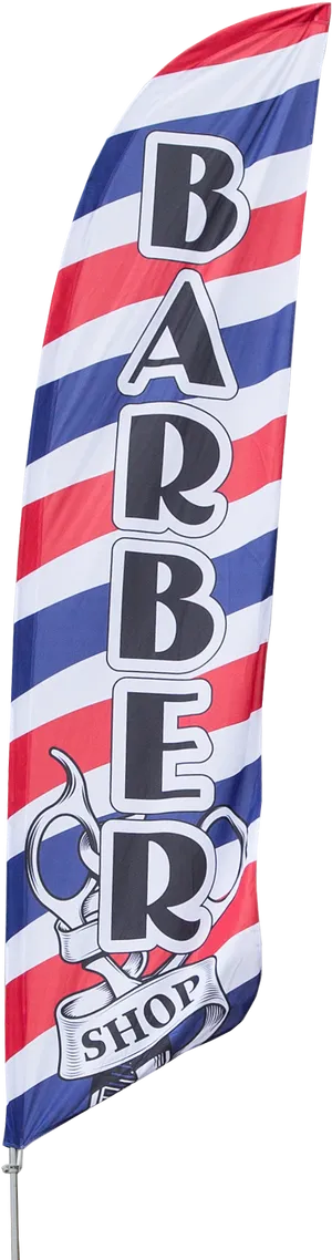 Barber Shop Flag Design PNG Image