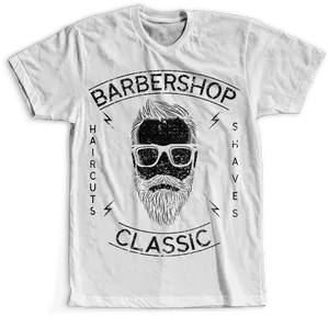 Barbershop Classic T Shirt Design PNG Image