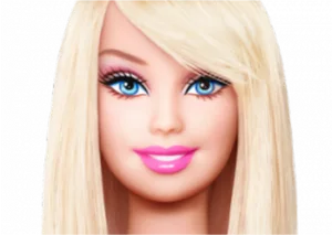 Barbie Doll Portrait PNG Image