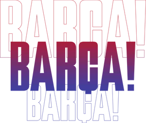 Barca Text Overlay PNG Image