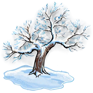 Bare Tree In Snow Png Dnn PNG Image