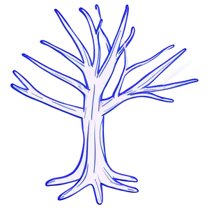 Bare Tree Outline Png Vit PNG Image