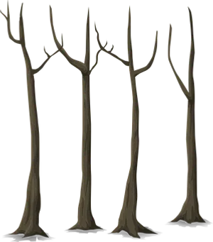 Bare Trees Silhouette PNG Image