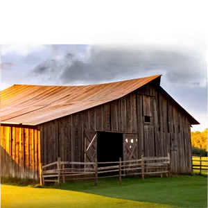 Barn At Golden Hour Png 4 PNG Image