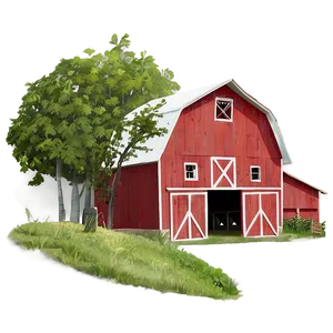 Barn In Rolling Hills Png Jro PNG Image