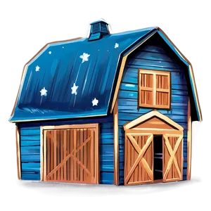 Barn Under Starry Night Png 19 PNG Image