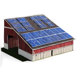 Barn With Solar Panels Png 06122024 PNG Image