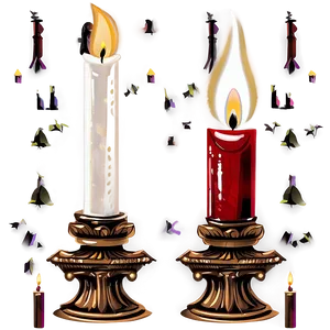 Baroque Candlestick Illustration Png Sjt97 PNG Image