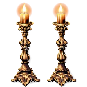 Baroque Candlestick Illustration Png Tyl31 PNG Image