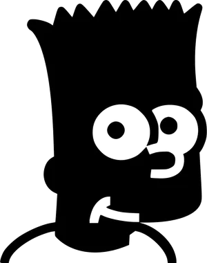 Bart Simpson Silhouette PNG Image