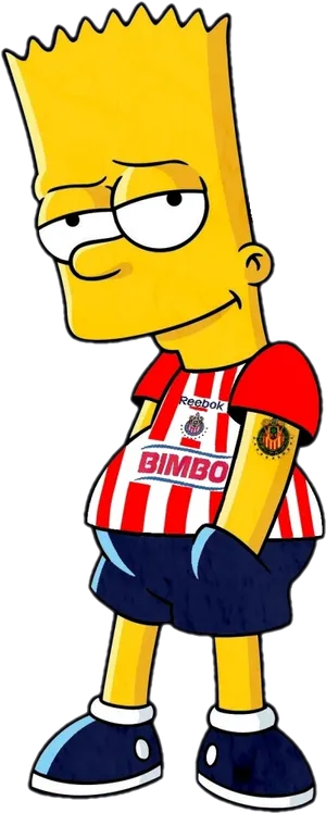 Bart Simpson Soccer Outfit PNG Image