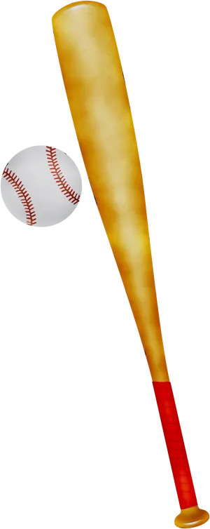 Baseball Batand Ball PNG Image