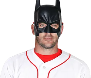 Baseball Batman Mask Fusion PNG Image