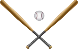 Baseball Batsand Ball PNG Image