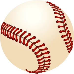 Baseball Close Up Vector Illustration PNG Image