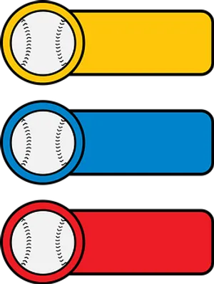 Baseball Icons Set PNG