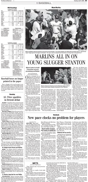 Baseball_ Newspaper_ Section_ Marlins_ Stanton PNG Image