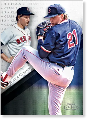 Baseball Pitcher Action Card PNG Image