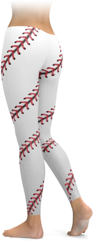 Baseball Stitch Leggings PNG Image