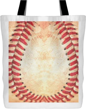 Baseball Stitches Tote Bag Design PNG Image