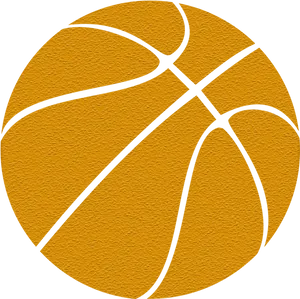 Basketball Clipart Orange Background PNG Image