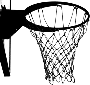 Basketball Hoop Clipart Blackand White PNG Image