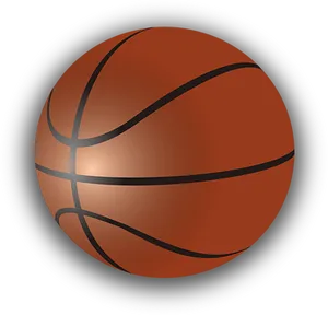 Basketball Iconon Black Background PNG Image