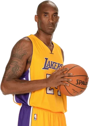 Basketball Legendin Lakers Uniform PNG Image