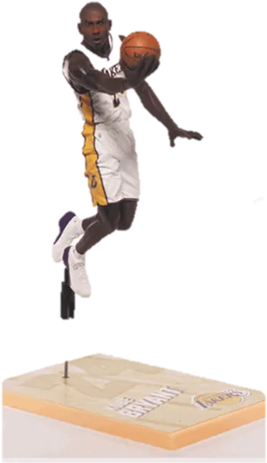 Basketball Player Action Figure Dunk Pose PNG Image