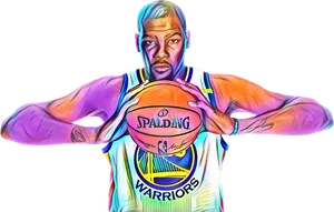 Basketball Player Artistic Render PNG Image