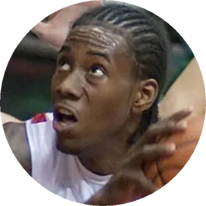 Basketball Player Dreadlocks Action Shot PNG Image