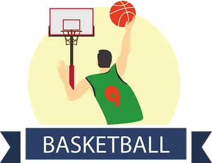 Basketball Player Shooting Graphic PNG Image